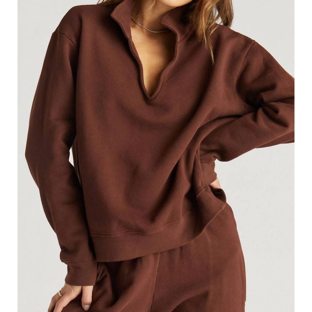 NEW STRUT THIS parker polo sweatshirt in fawn